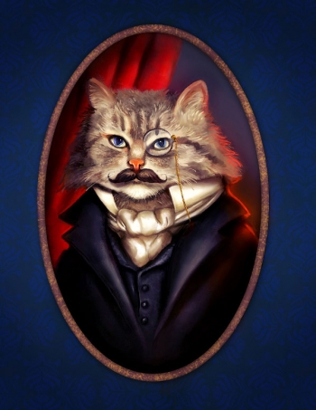 Рисуем в фотошопе портрет кота в викторианском стиле