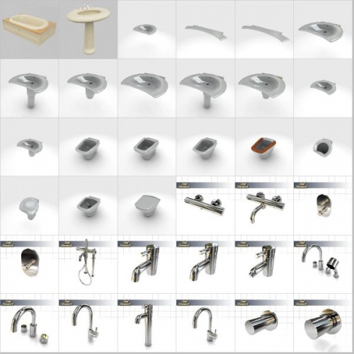 3D Графика 3D Models: Bathroom Equipment