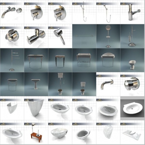 3D Графика 3D Models: Bathroom Equipment