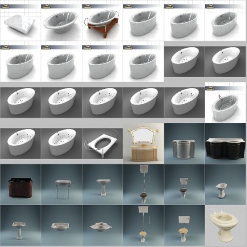 3D Графика 3D Models: Bathroom Equipment