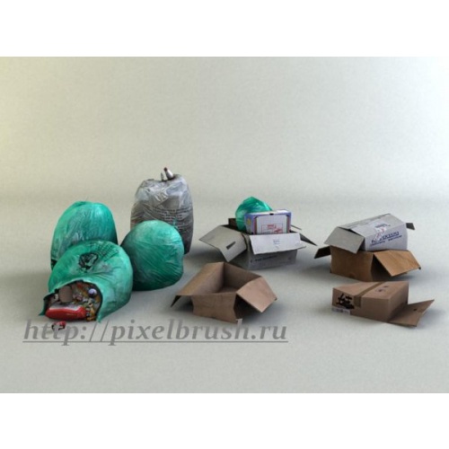 3D Графика Коллекция Мусор 3D model