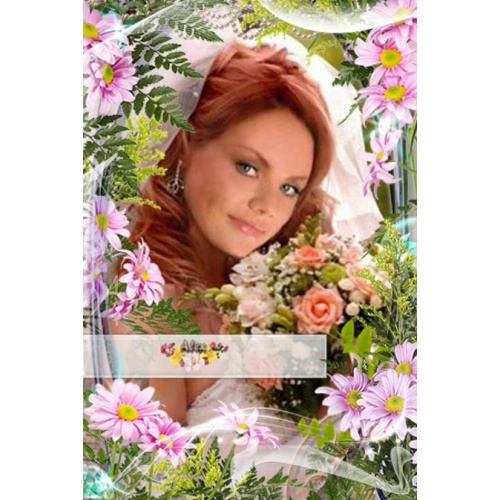 Photoshop Цветочная рамка - В объятиях цветов