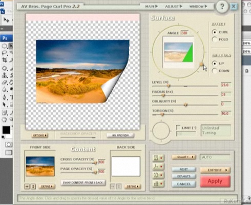 Photoshop Плагин AVPageCurlPro21 и обучающий видеоролик