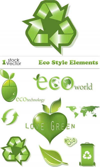 Eco Style Elements Vector