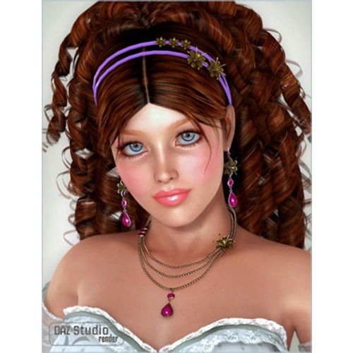 3D model for Poser - Duchesse Hair
