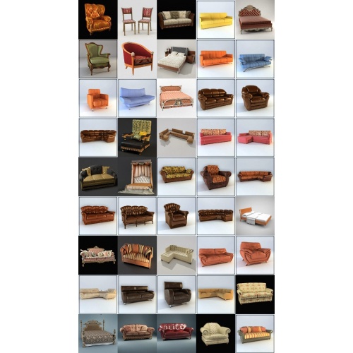 Furniture 3d models for interior