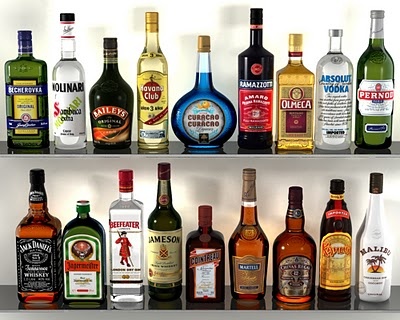 3D Alcohol Bottles