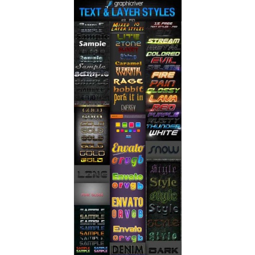 GraphicRiver Text + Layer Styles Pack