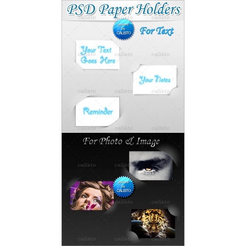 PSD Paper Holders