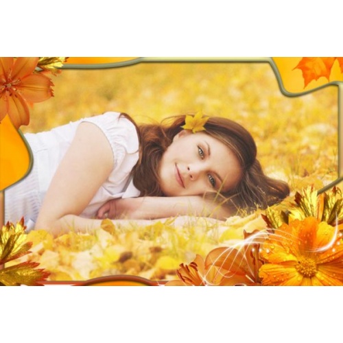 Рамка для фотошоп - Дыхание осени