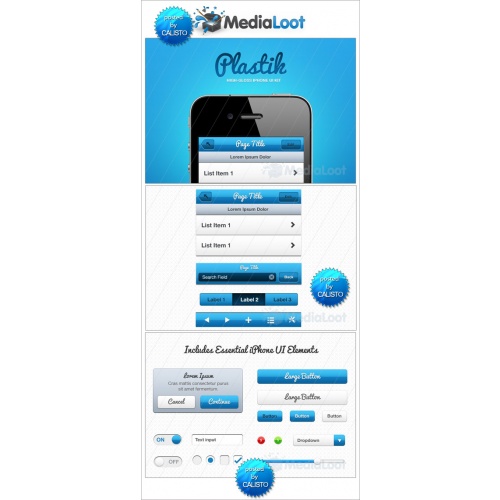 MediaLoot - Plastik: iPhone UI Kit