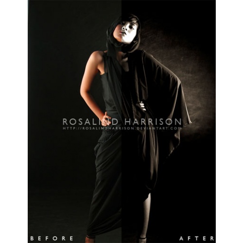 Black white sepia PS and Sarah Actions