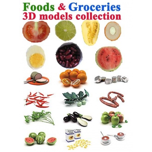 Foods & Groceries 3d Models Collection (2011)