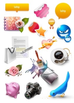 Web Elements (PNG/PSD/12Mb)