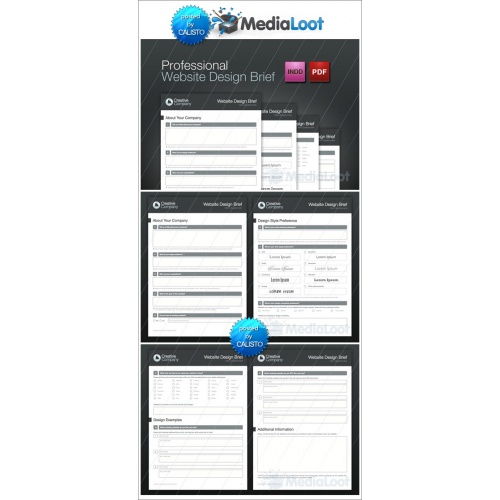 MediaLoot — Professional Website Design Brief (InDesign)