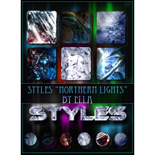 Оригинальные стили для фотошоп Северное сияние от ELLA