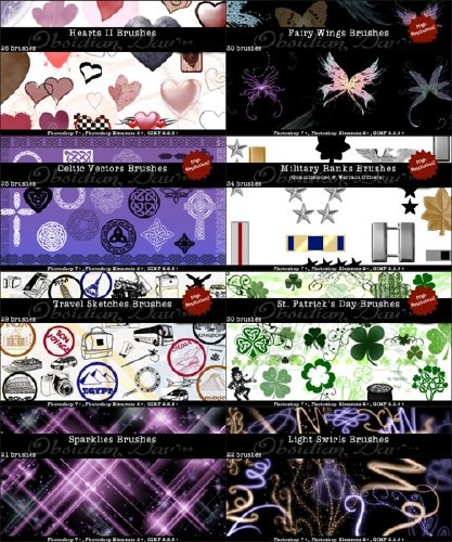 Огромная коллекция уникальных кистей