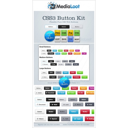 MediaLoot — CSS3 Button Kit