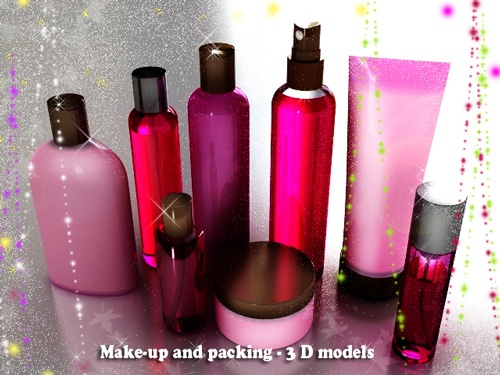 Make-up and packing — 3 D models \ Косметика и упаковка — 3 D модели