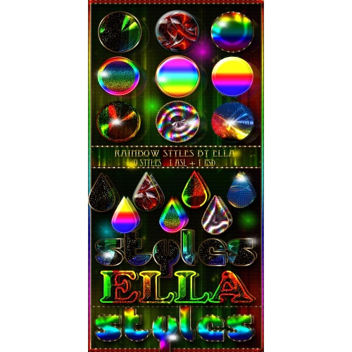 Разноцветные стили Радуга от ELLA
