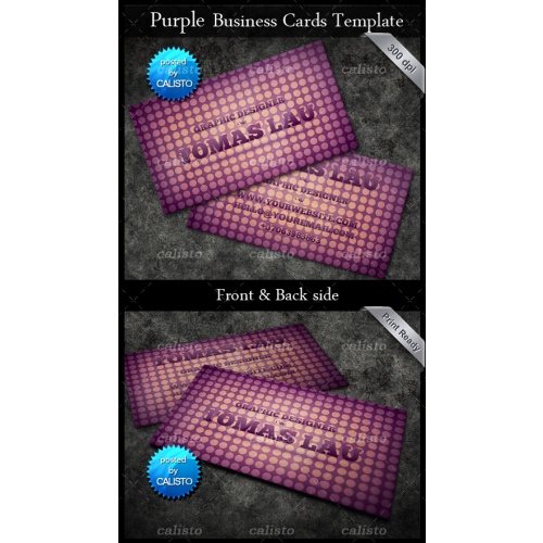Vandelay Premier — Purple Business Card Template