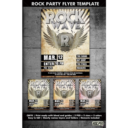 GraphicRiver - Rock Party Concert Flyer Template