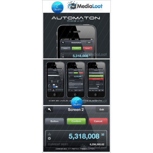 MediaLoot - Automaton: iPhone UI Kit