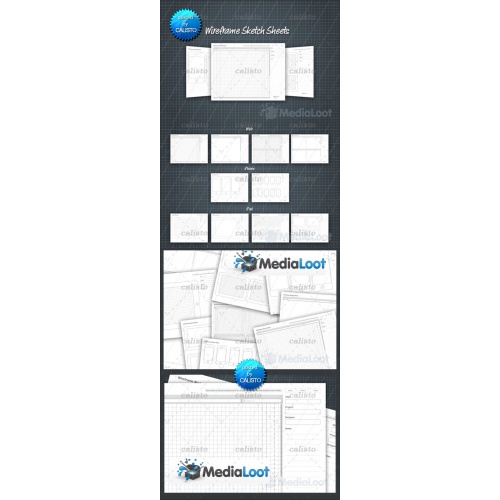 MediaLoot - Printable Wireframe Sketch Sheets
