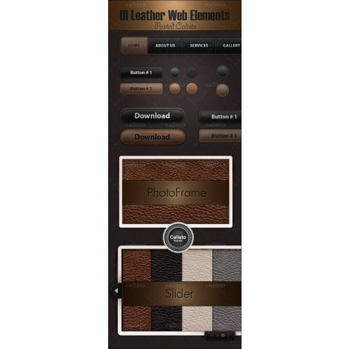 UI Leather Web Elements