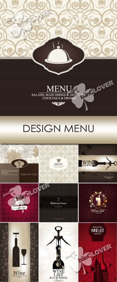 Векторный дизайн меню/Design menu