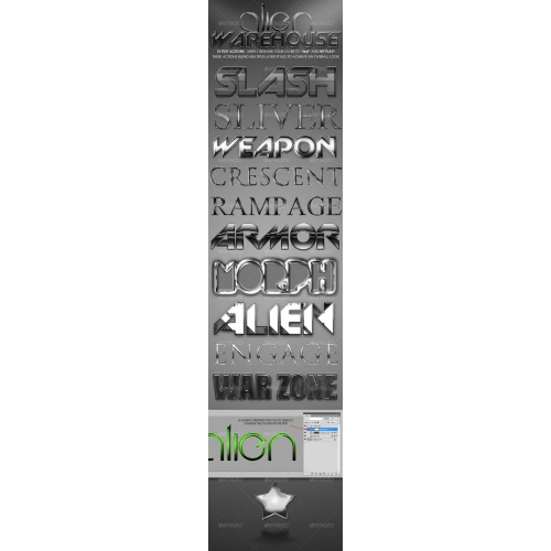 GraphicRiver - Alien Warehouse - Text Actions.