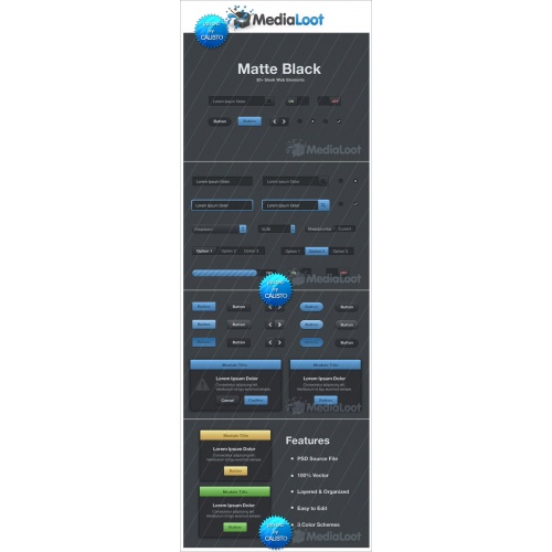 MediaLoot - Matte Black Web Elements