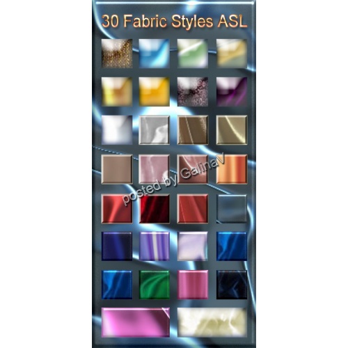 Ткани, шёлк - стили для фотошоп