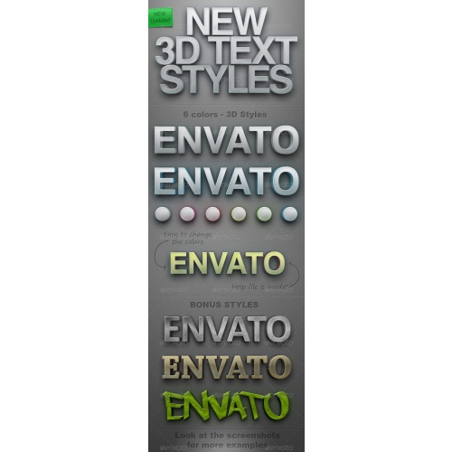 GraphicRiver - New 3D Text Styles (New Updated)
