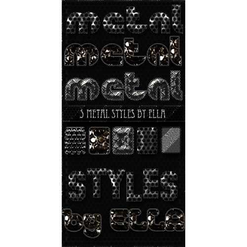 Металлические стили для фотошоп от ELLA