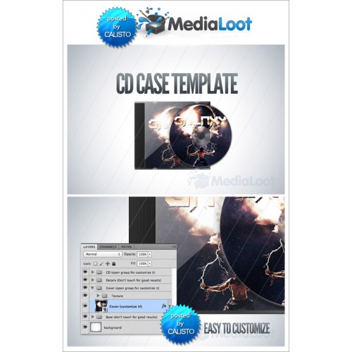 MediaLoot - CD Case Mock Up Template