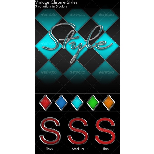 GraphicRiver — Vintage Chrome Styles