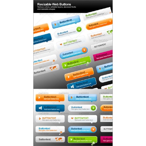 GraphicRiver — Resizable web buttons