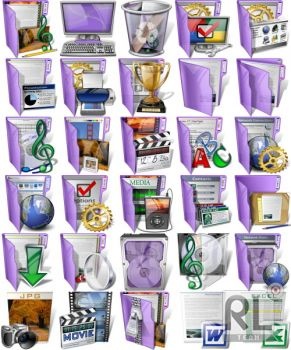 Gloss Lavender Icon Pack