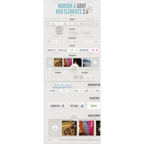 Modern & Gray Web Elements 2.0
